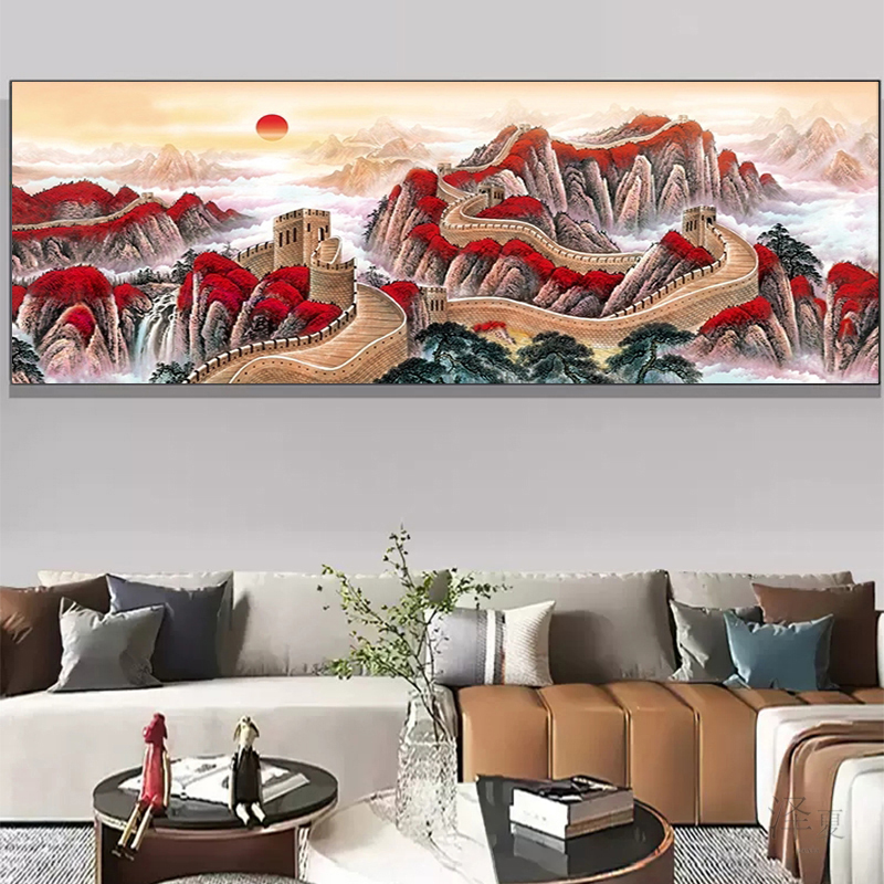 绣十字绣风景鸿运当头中式