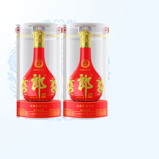 郎酒 53度酱香型白酒 红花郎十五500ml*2瓶 配礼品袋