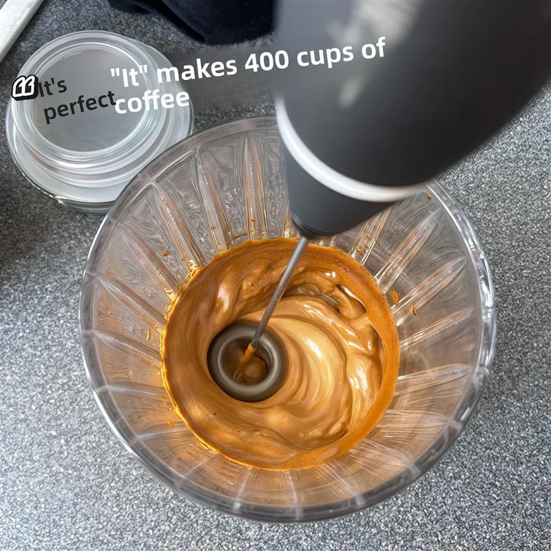 手持电动打泡器400次咖啡搅拌棒家用小型牛奶奶盖打发奶泡神器图片