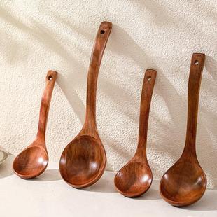 汤勺木勺子家用盛汤大号长柄喝汤勺子粥稀饭厨房锅勺木质木头汤匙