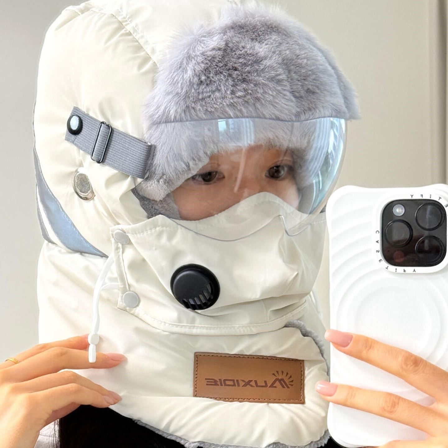 冬季骑行帽子防寒保暖围脖一体雷锋帽套头电动车风雪遮脸男女面罩