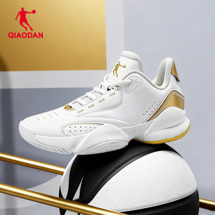 乔丹实战篮球鞋男2026冬季新款减震回弹革面球鞋轻便厚底运动鞋男