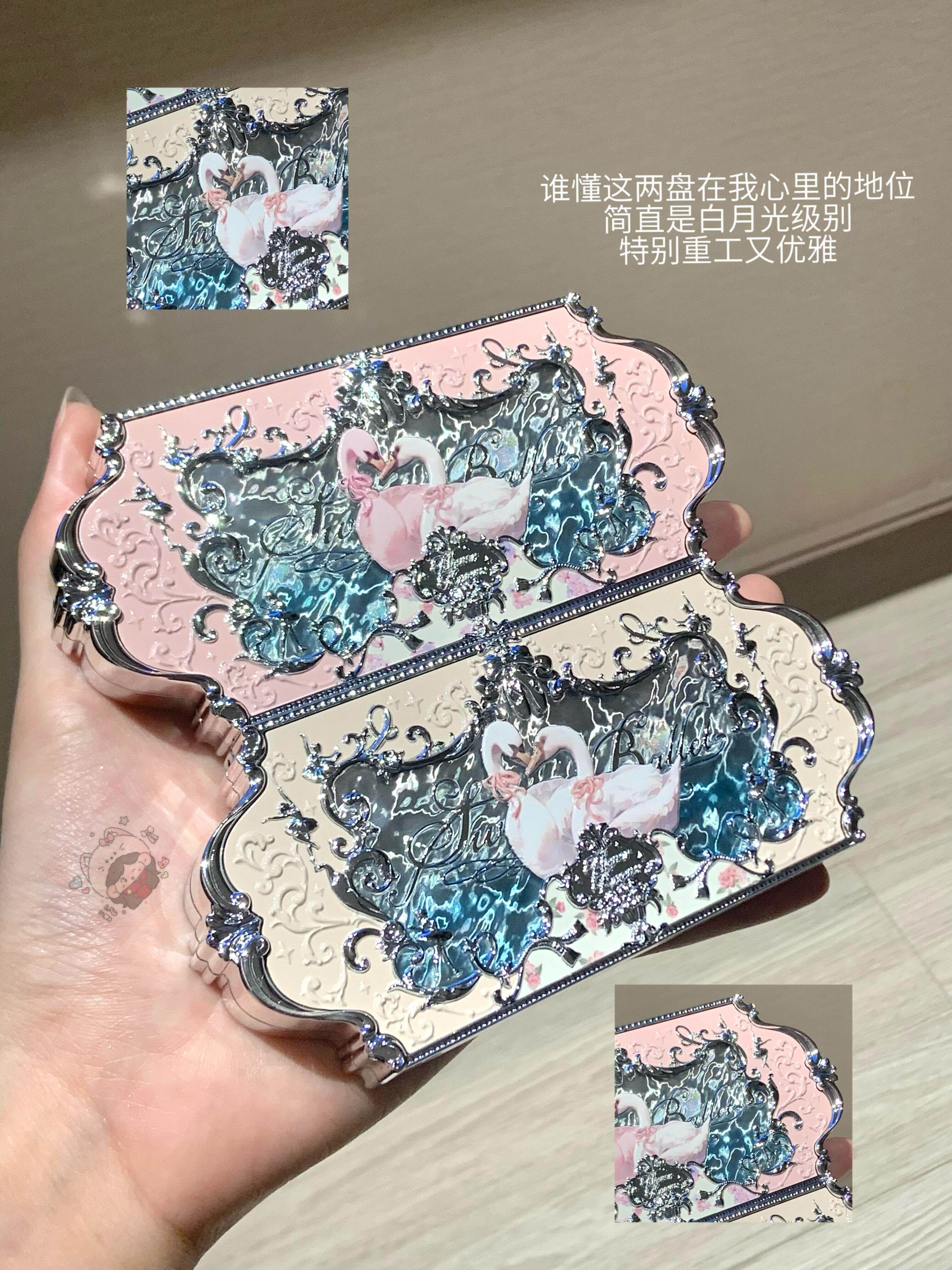 Flower Knowing Eyeshadow Palette Swan Ballet Earth Tone Multi-Purpose Highlighter Smoky Multi-Color Pink White Swan Honeydew Plate