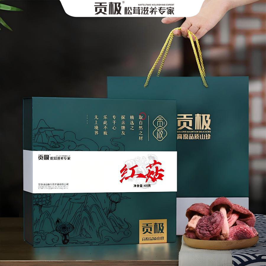 贡极野生红菇山珍干货礼盒正品高山野生菌菇特产月子煲汤滋补送礼