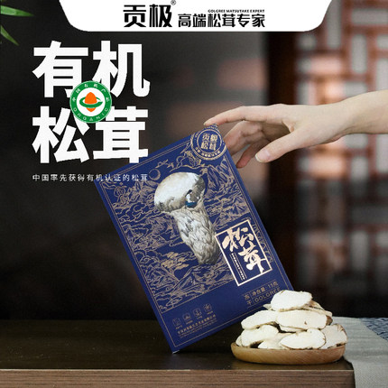 贡极有机松茸简装松茸高原松茸菌菇干货家庭自用炖汤火锅松茸干片