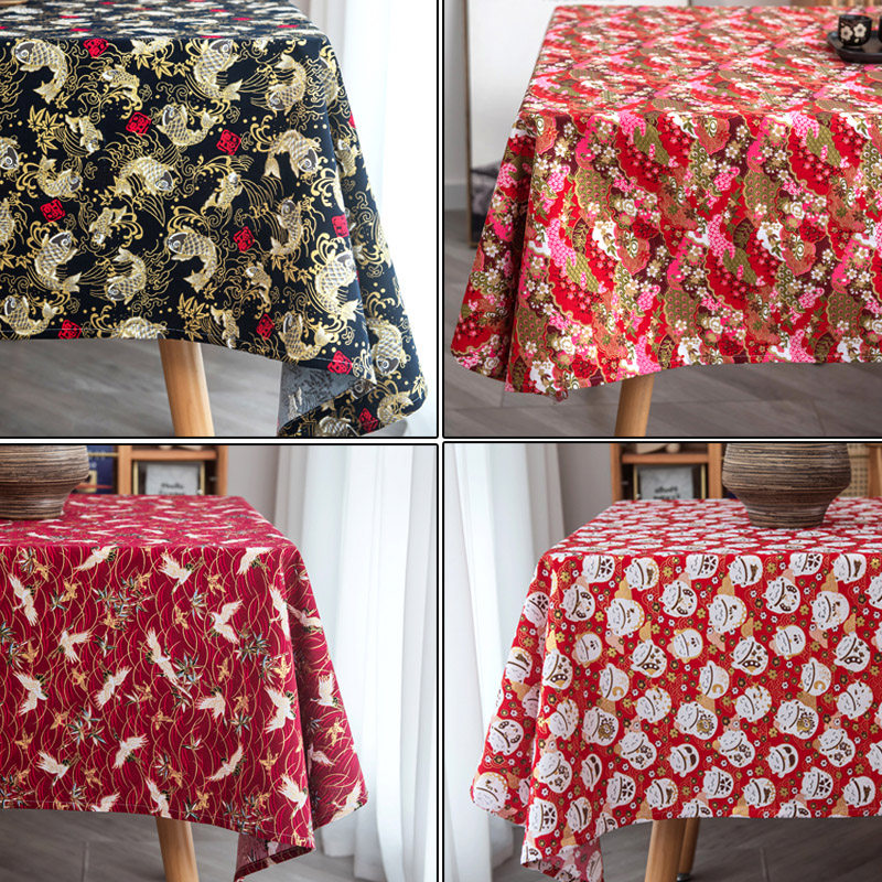 日式全棉烫金桌布日料纯棉中式古风日式家用布艺茶几餐桌装饰盖布,居家布艺,海绵垫/布料/面料/手工diy,淘宝优惠券,粉丝福利购,淘宝优惠卷