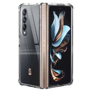 适用三星Z Fold3 Fold4 Fold5手机壳zfold2/3气囊zfold4防摔zfold5/6/7透明男女折叠屏手机保护套软硬壳