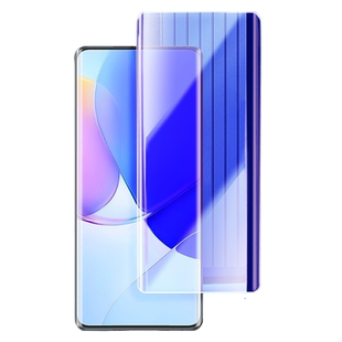 适用oppoReno10钢化膜oppo Reno10pro手机膜Reno10pro+曲面全屏防爆防摔屏幕保护膜全包无白边UV全胶透明贴膜