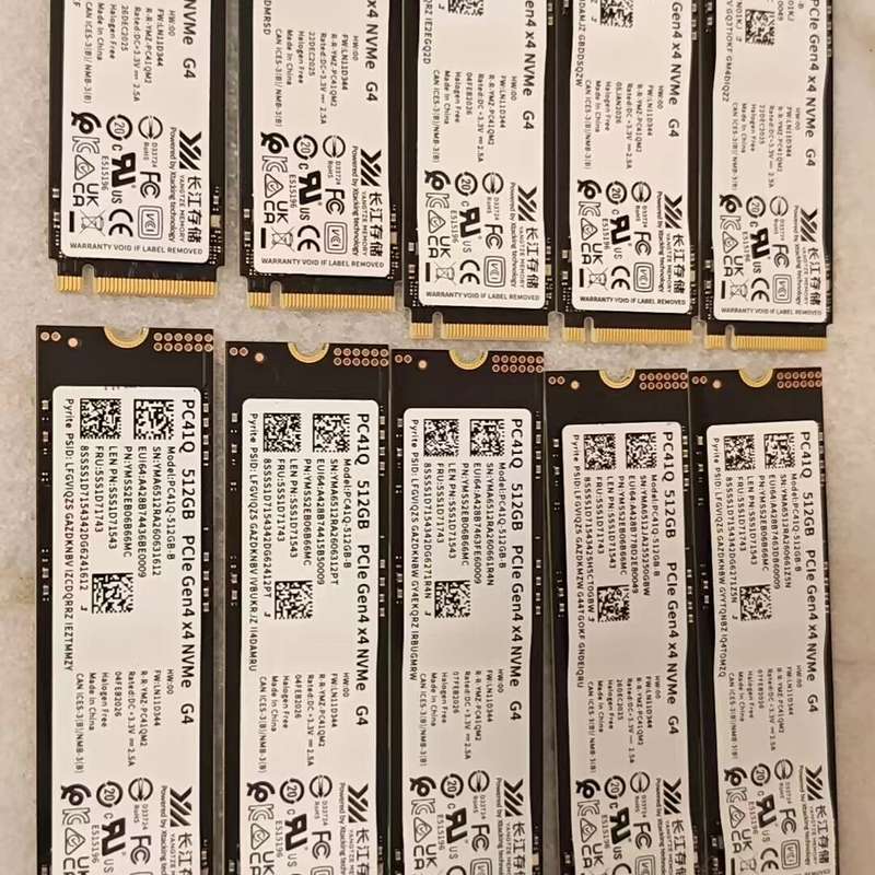 请议价-原装拆机固态硬盘,长江存储PC41Q 512GB,PCI