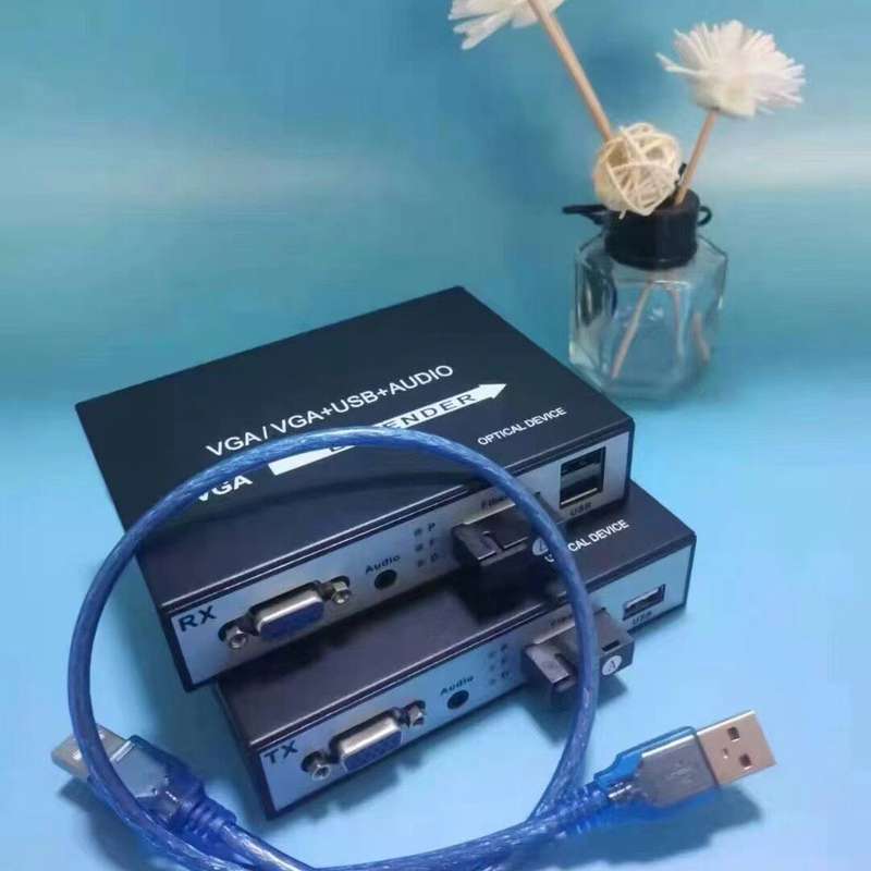 请议价-VGA光端机VGA光纤发器音频带USB高清音视频网线转vg