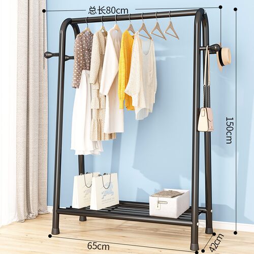 晾衣架简易卧室内挂衣架阳台晒衣架家用宿舍晾衣杆落地晒衣服架子
