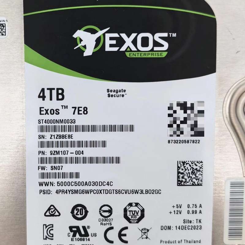 请议价-Seagate Exos 7E8 4TB企业级硬盘 ST40
