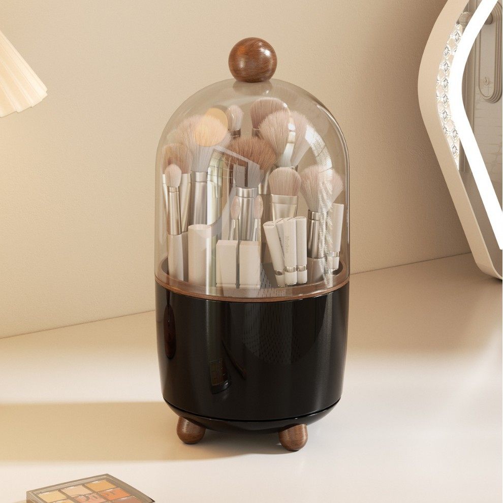 化妆刷桶化妆刷收纳筒旋转防尘梳妆台化妆品收纳盒口红眼影置物架,收纳整理,化妆刷收纳盒/桶,淘宝优惠券,粉丝福利购,淘宝优惠卷
