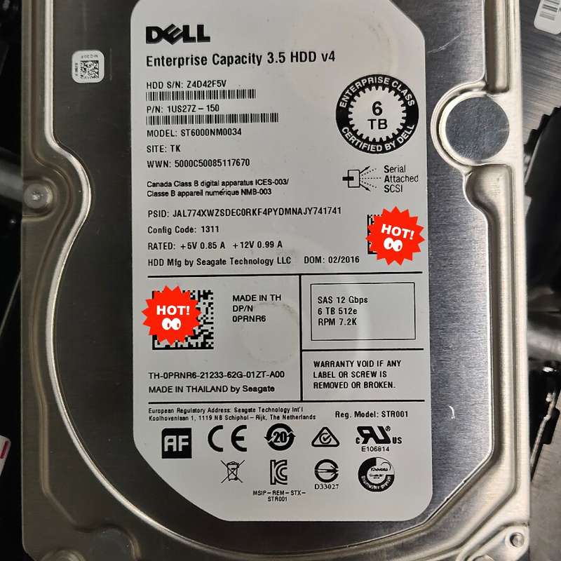 请议价-DELL 6TB SAS 12GB企业级硬盘