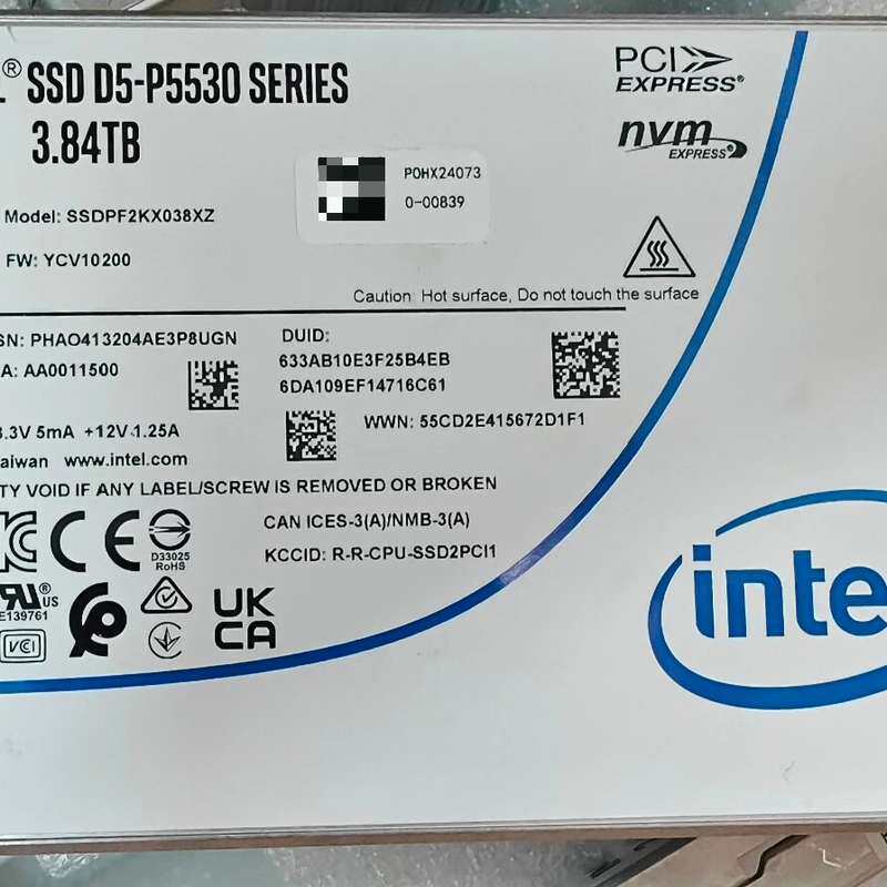请议价-英特尔 D5-P5530 3.84TB 2.5寸企业级固态硬