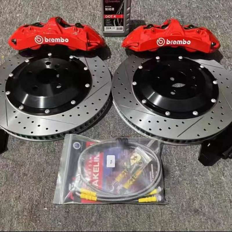请议价-全新brembo GT6六活塞刹车卡钳套装,,带刹车盘、钢喉