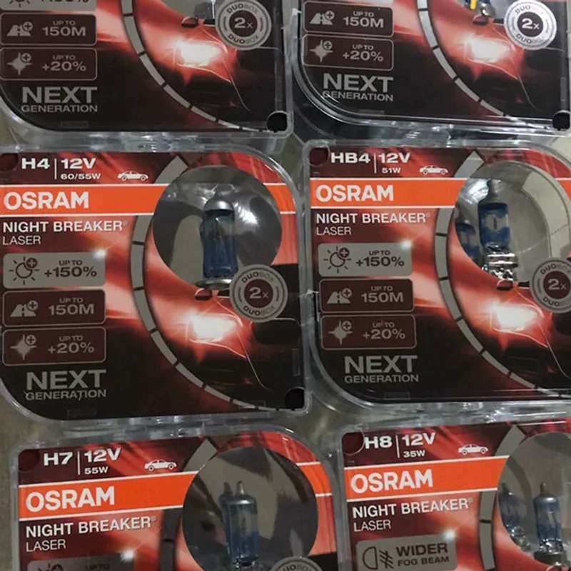 请议价-欧司朗新版激光夜行者四代h7 h4 h1 hb3 hb4 h