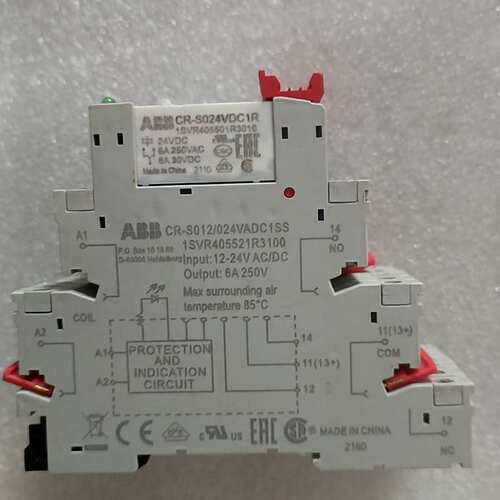 请议价-ABB薄型继电器CR-S024VDC1R+底座CR-S012