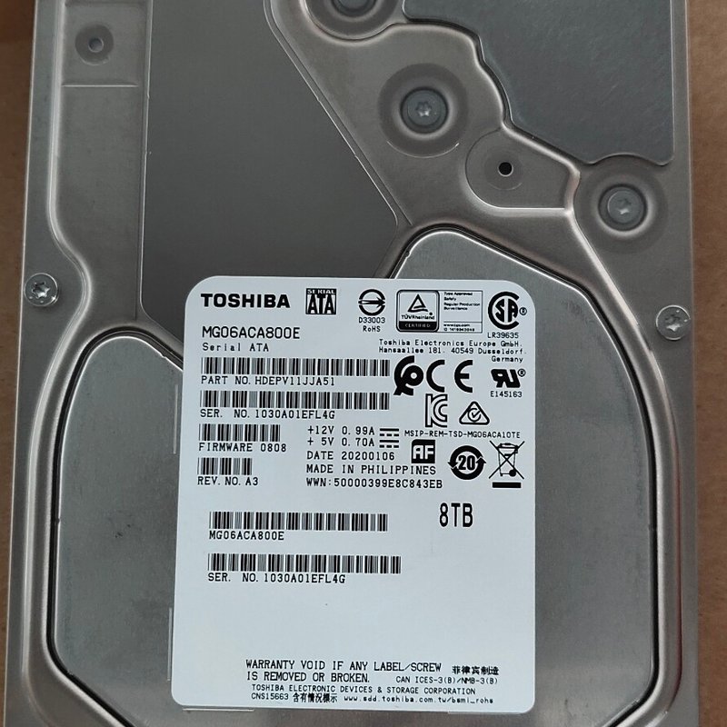 请议价-东芝8T SATA 硬盘
