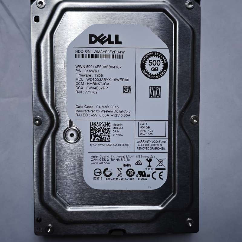 请议价-Dell 500G 3.5寸SATA企业级硬盘 WD5003