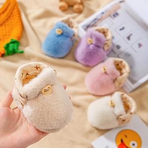 新生儿冬季保暖毛毛鞋学步鞋