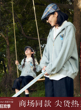 西町村屋韩系外套女2025秋季新款趣味苹果小狗休闲外套XAAC10256