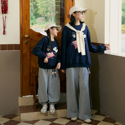 西町村屋趣味小狗卫衣女2025秋新款蛋糕毛巾贴布绣上衣CAAC10337