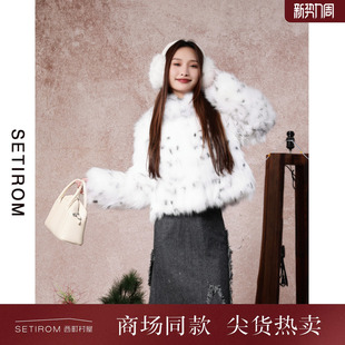 气质百搭短款 新款 上衣ZX9D10468 冬季 西町村屋狐狸毛皮草外套女装
