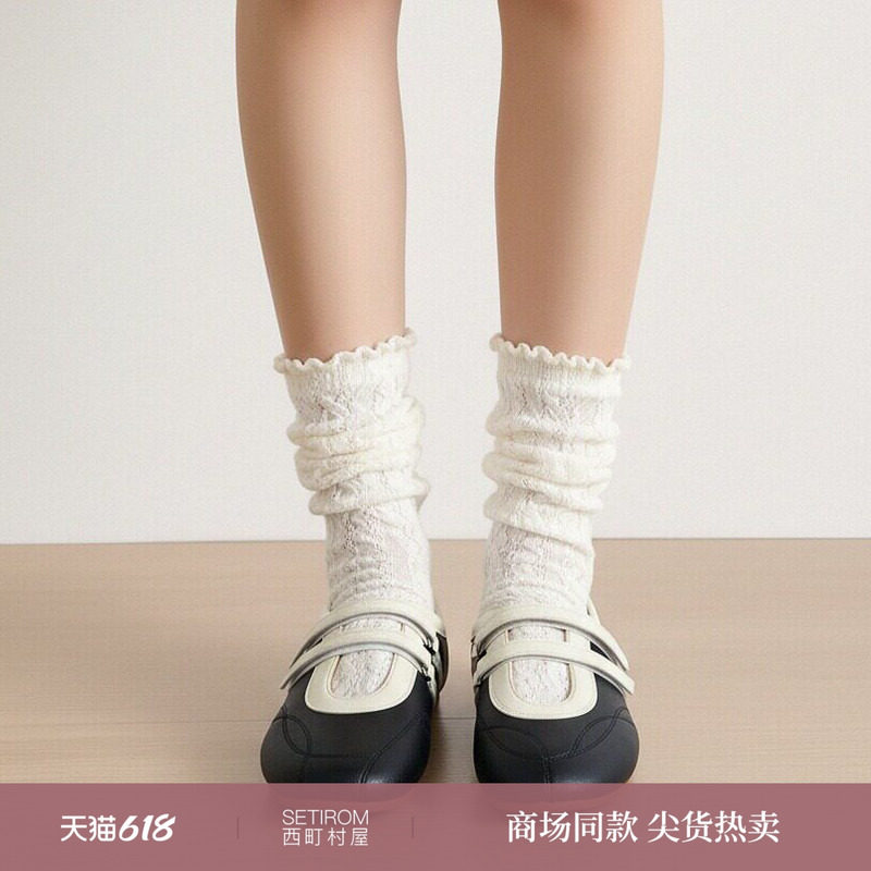 西町村屋休闲感平跟鞋子女新款个性浅口运动风芭蕾单鞋XABA20011
