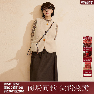 西町村屋休闲套装女装2025冬季新款文艺风内外套含包包XHAD10945