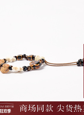 西町村屋可爱小狗陶瓷手链女夏季新款复古百搭小众首饰XAAB40437