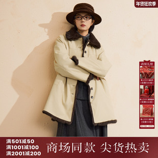 宅慧影西町村屋韩系派克服女2025冬新款两面穿皮草外套ZHAD10848