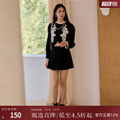 蝴蝶结小个子A字裙AC8406009 新款 西町村屋韩系百褶半身裙女装 春季