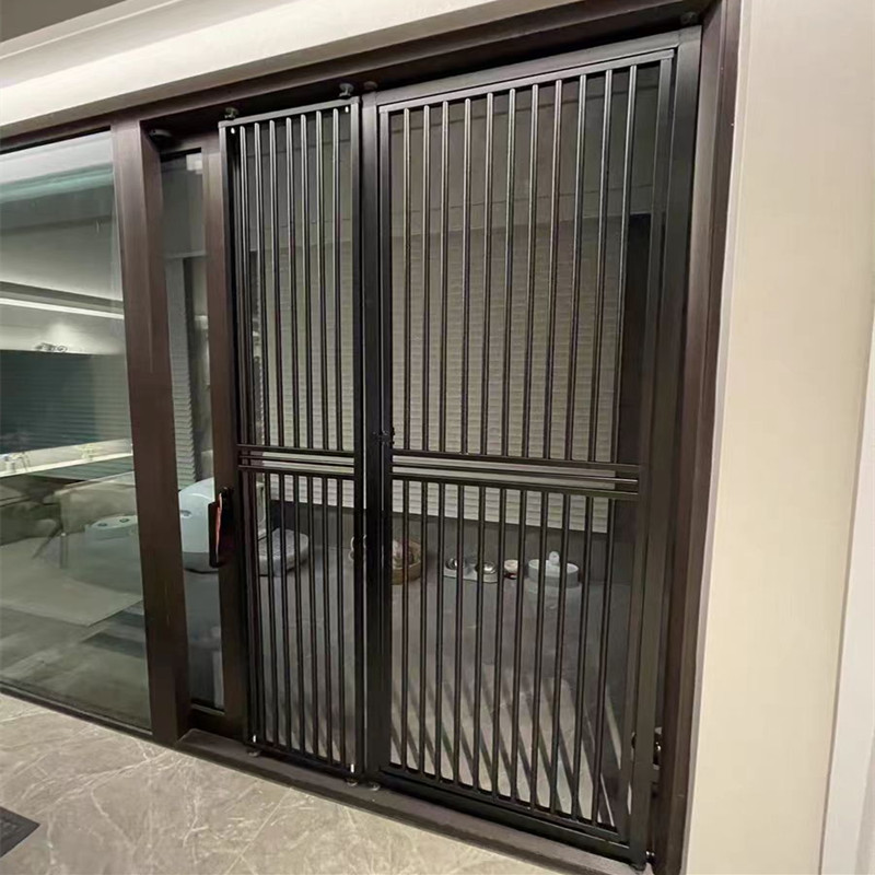 黑色免打孔宠物围栏阻拦门防猫挡狗隔离网防猫门栏围栏栅栏可定制