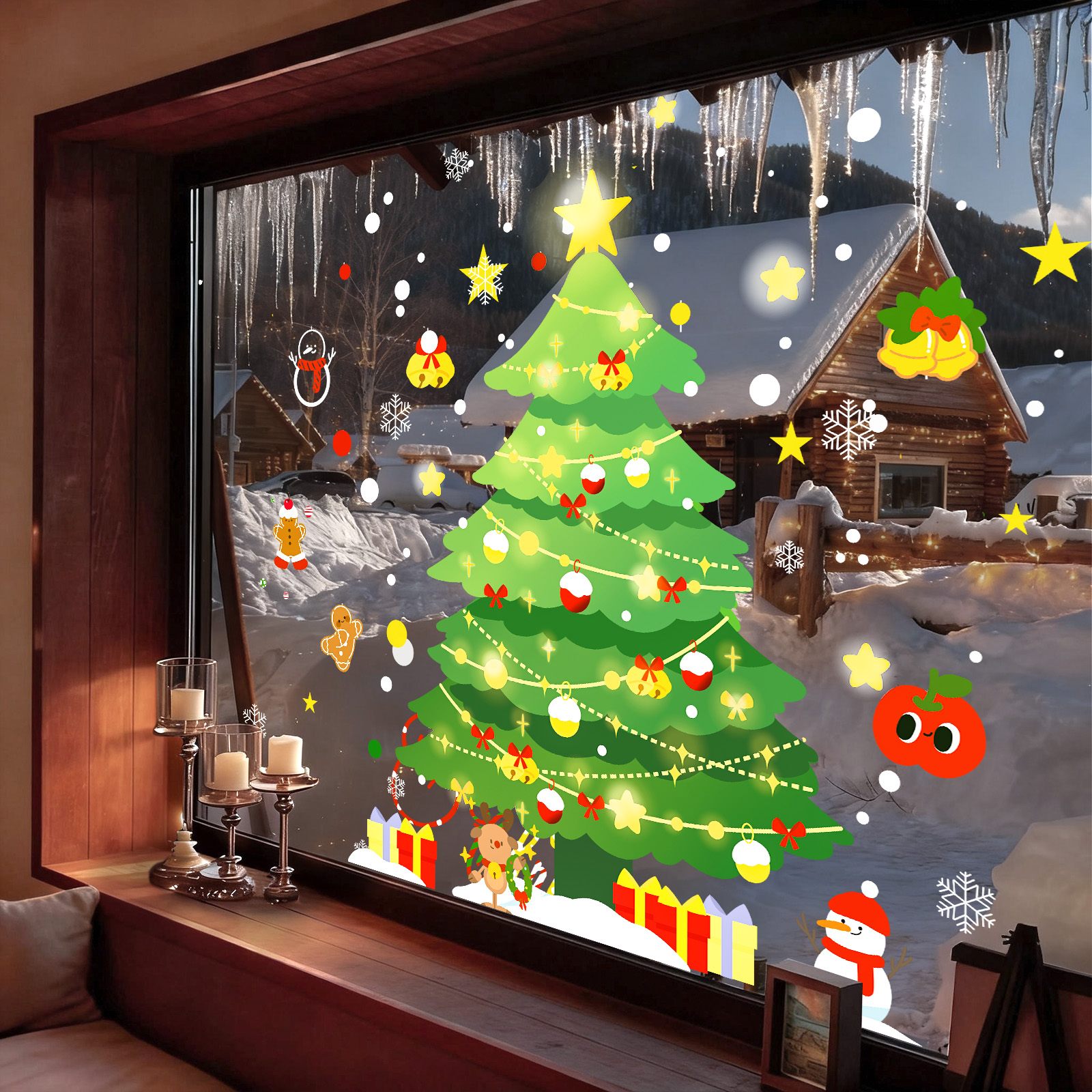 圣诞节装饰橱窗贴画玻璃贴纸