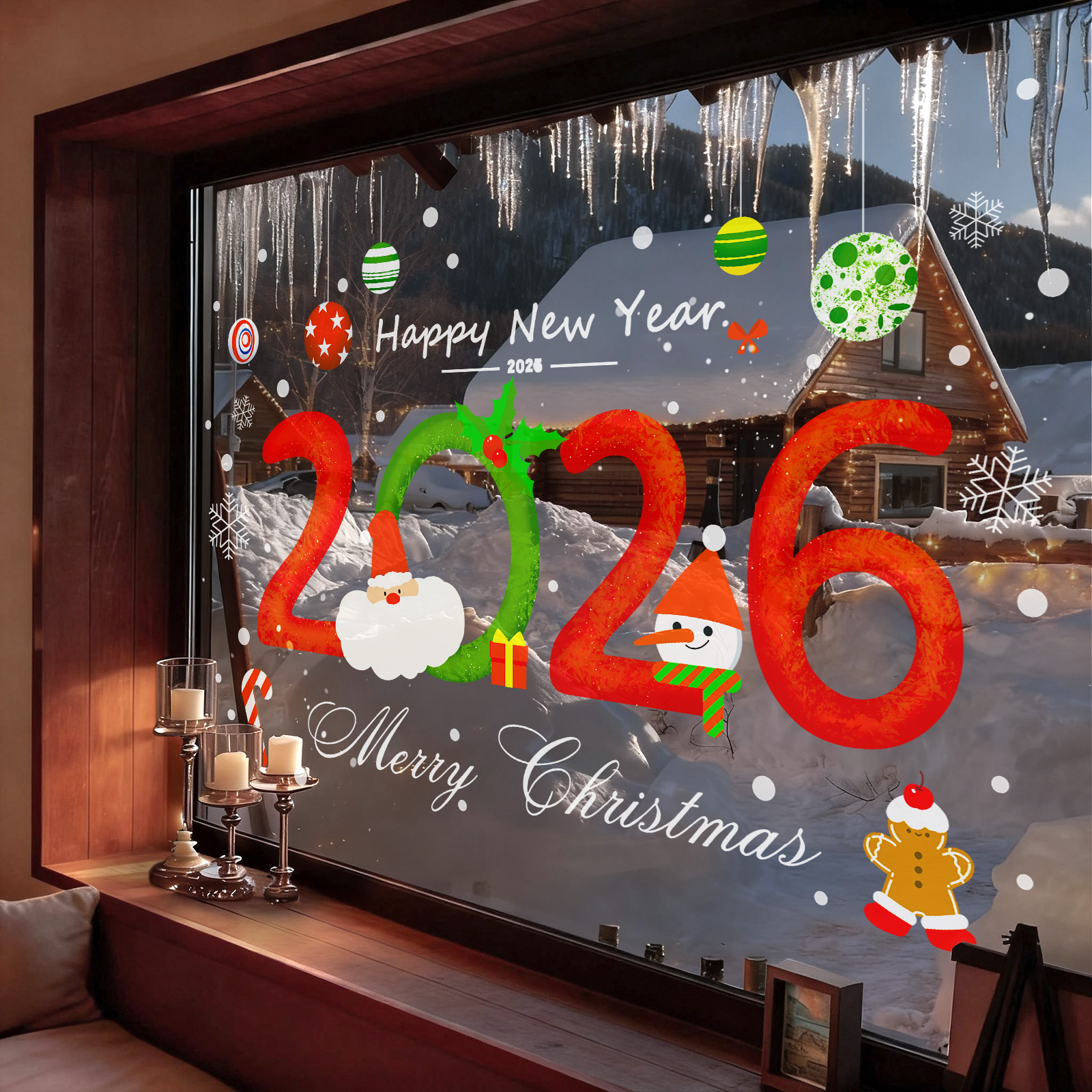 圣诞节装饰橱窗贴画玻璃贴纸