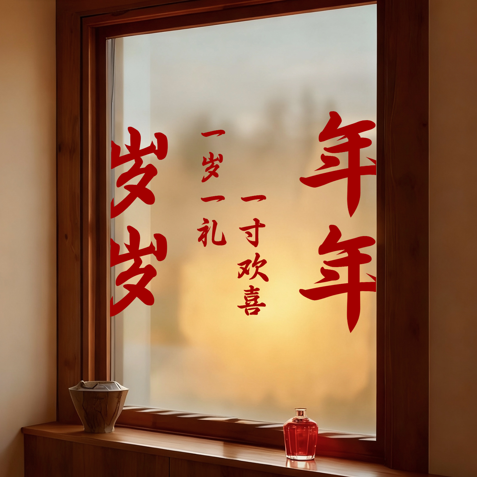2026年马年新年装饰窗贴元旦春节