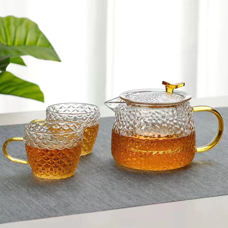 迷你锤纹高硼硅耐高温玻璃小茶壶