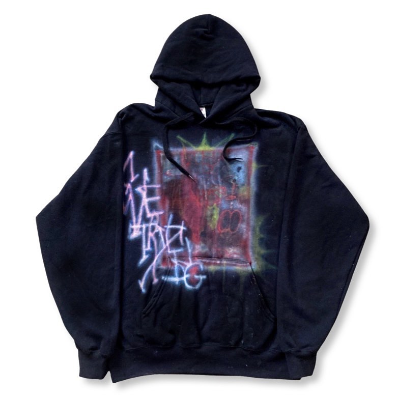 棱镜Prism  阴郁风美式街头EMO系垮掉派怪诞亚文化宽松连帽卫衣