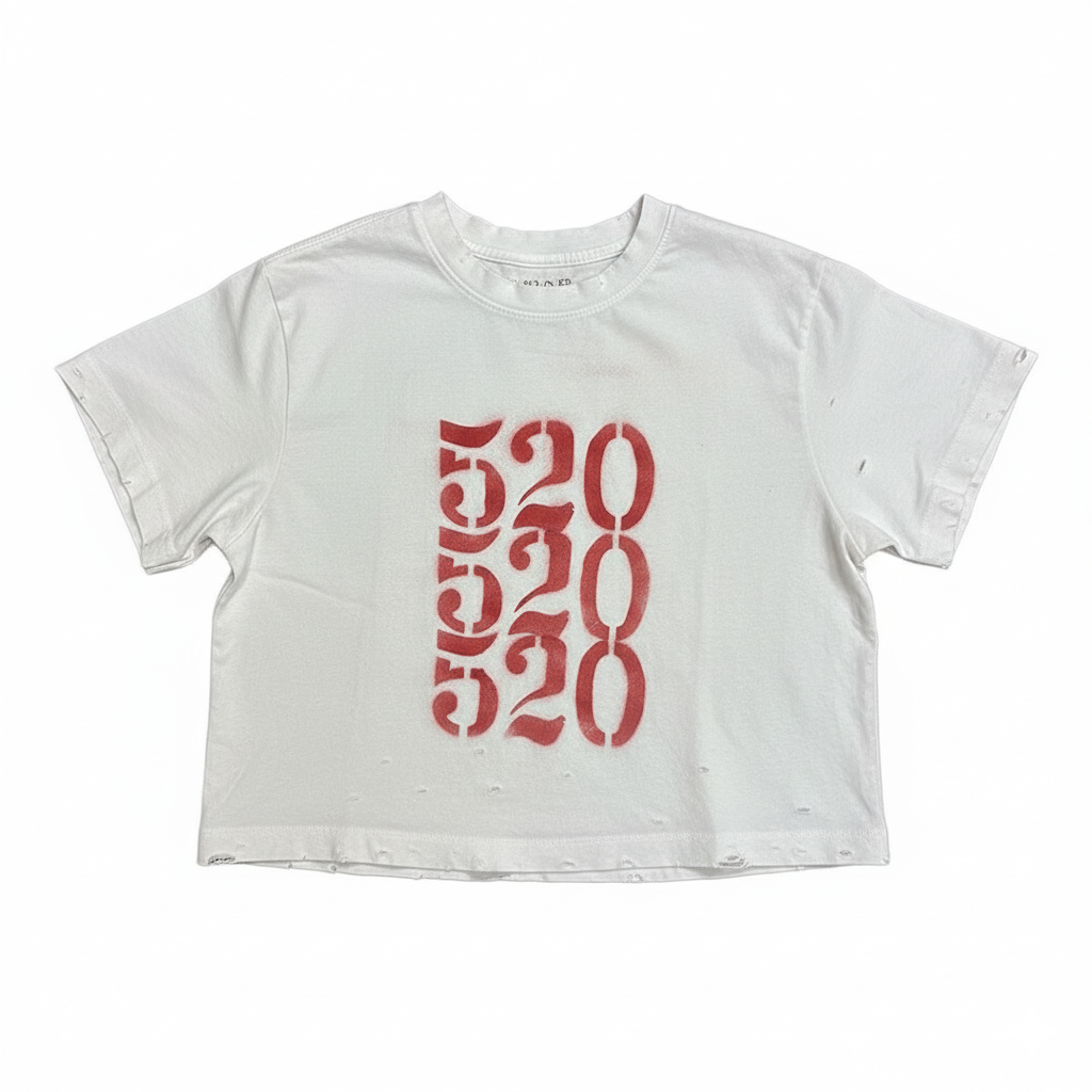 棱镜Prism 小众亚文化数字涂鸦甜酷千禧辣妹风Y2K女生短款T恤