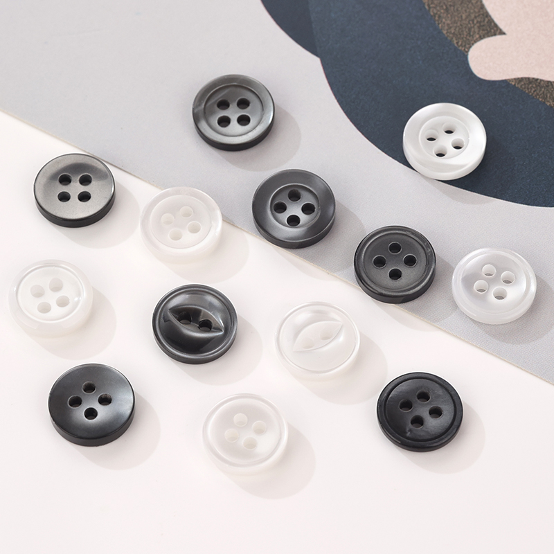 高档衬衫珠光扣子圆形四眼纽扣