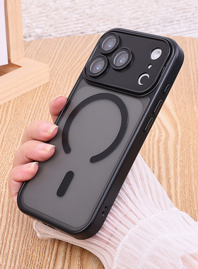 全包镜头肤感磨砂适用iPhone17promax苹果16e手机壳AIR新款磁吸15防摔14带镜头膜13保护套12黑色mini透明11pm