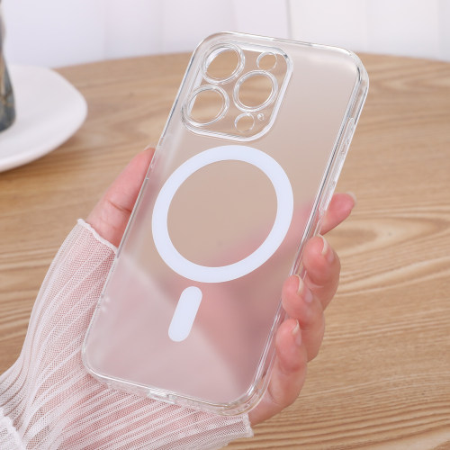 适用苹果16磁吸磨砂手机壳iphone15promax玻璃magsafe透明硬壳17promax全包镜头14Pro硅胶边防摔13pm无线充套