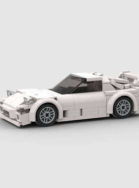 MOC国产小颗粒speed赛车RX-7创意模型积木儿童男孩益智拼搭玩具