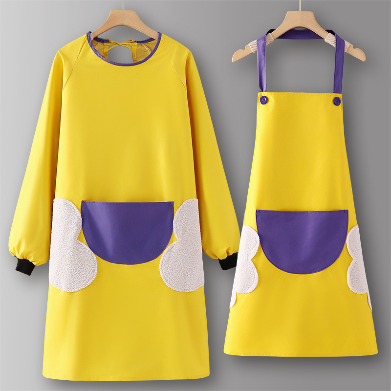 定制印字防水长袖围裙罩衣