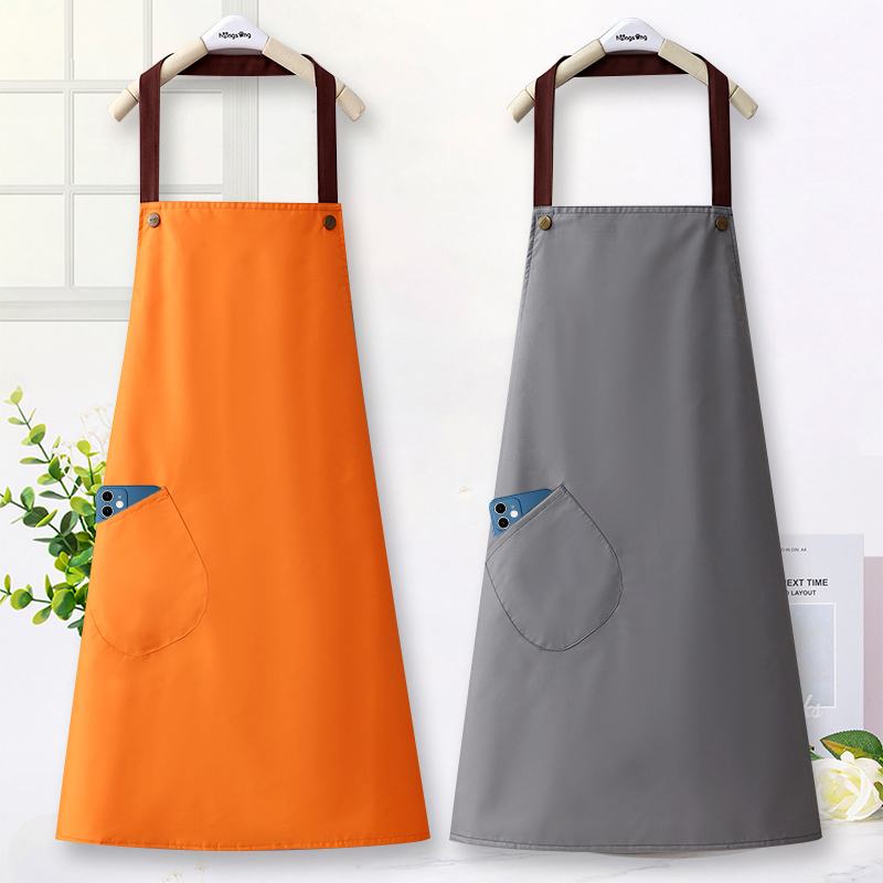 围裙防水防油餐饮专用日韩系夏季薄款女家用厨房小个子工作服定制