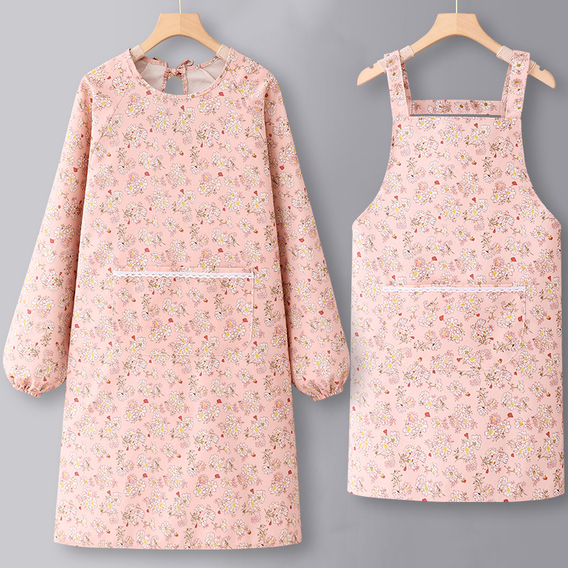 纯棉长袖罩衣时尚围裙