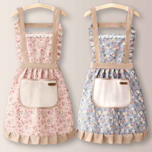 纯棉可擦手公主风围裙