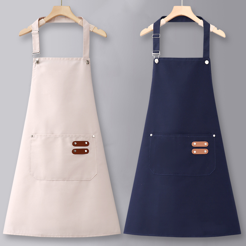 纯棉帆布围裙可调节工作服图片