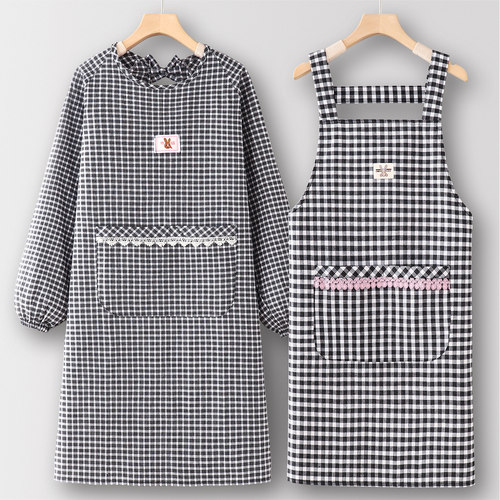 罩衣女新款长袖摆摊围裙